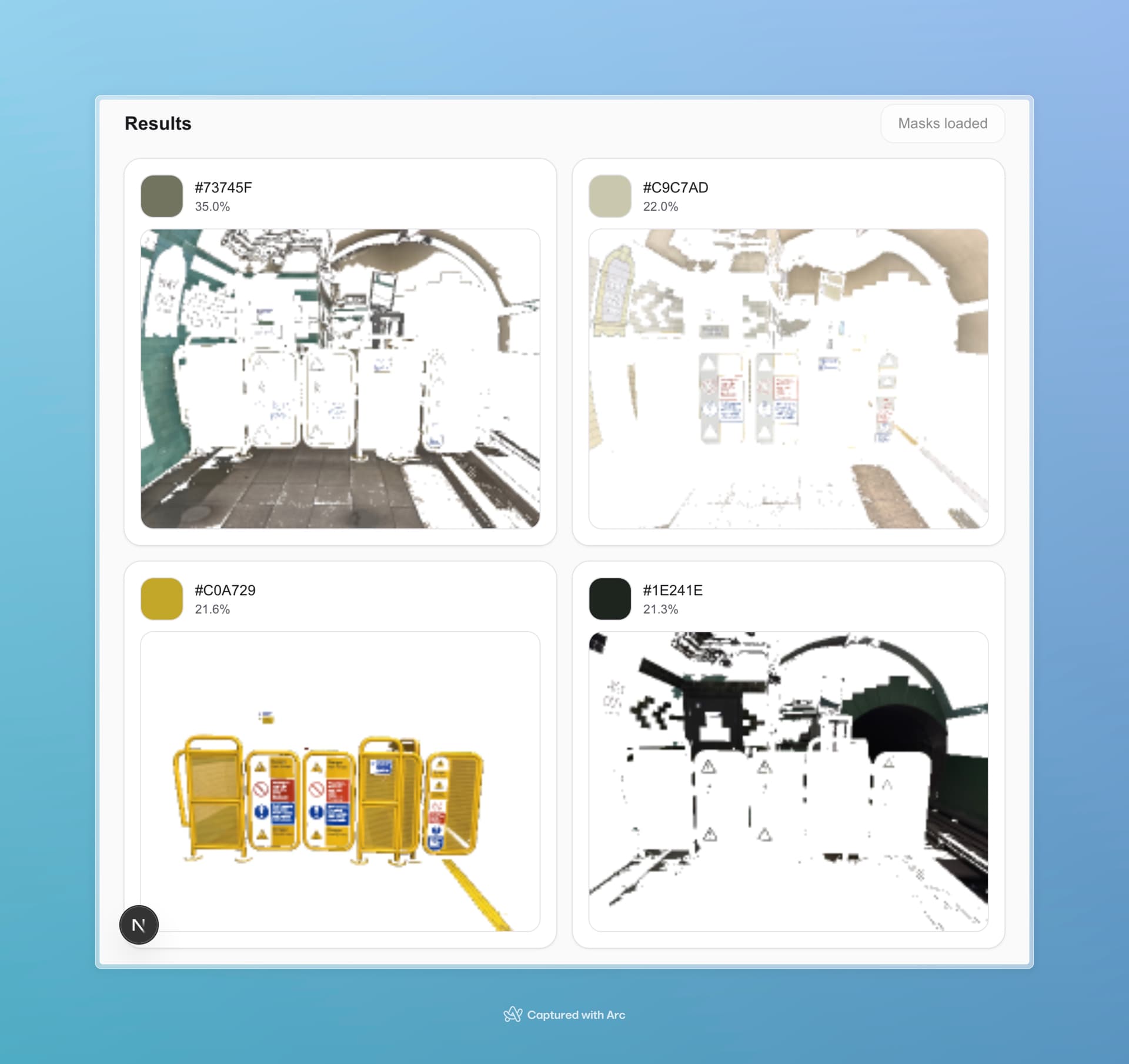 Example masks result